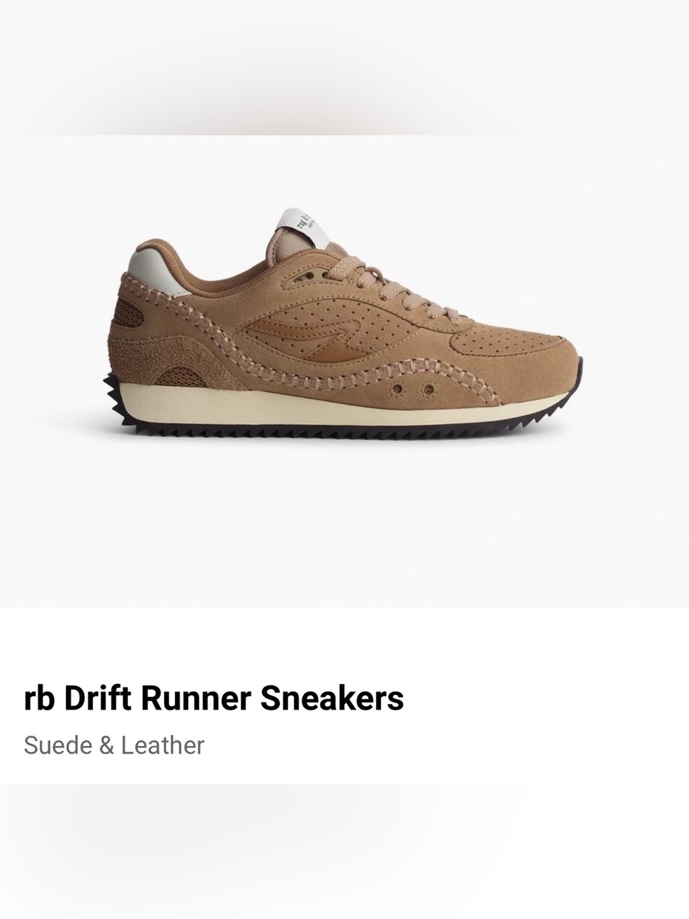 Rag & Bone Drift Runner Sneakers - Tan Suede
